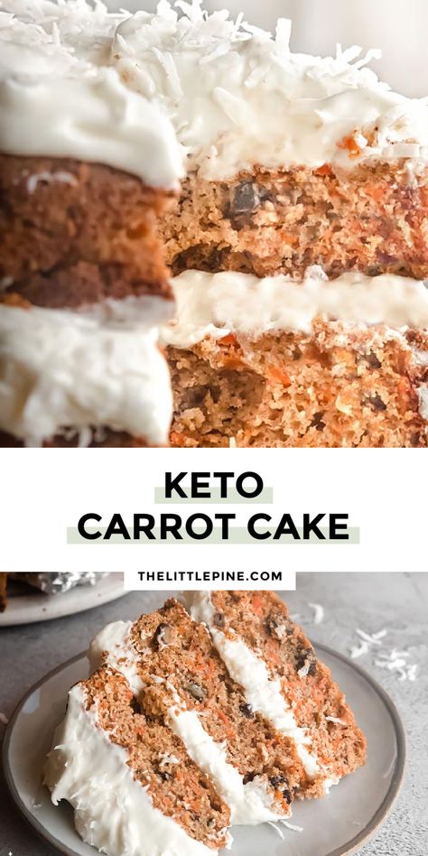 Keto Carrot Cake Cheesecake, Keto Carrot Cream Pies, Low Carb Carrot Cake Recipe, Carrot Cake Keto, Keto Birthday Cake Recipes, Keto Carrot Cake Recipe, Low Carb Cakes, Keto Cake Recipes, Carolyn Ketchum