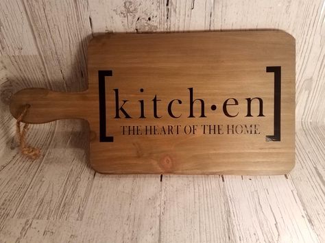 Kitchen Paddle Signs, Kitchen Paddle Board Decor, Wooden Kitchen Board, Wine Board, Cnc Machine Projects, Wood Burn Designs, Wooden Paddle, Laser Ideas, Kitchen Board