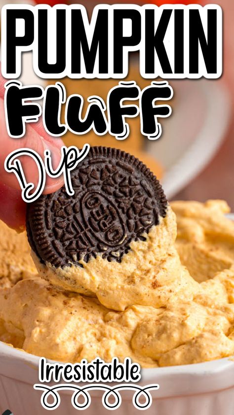 Indulge in fall flavors with this creamy Pumpkin Fluff Dip! Perfectly spiced and light as air, it’s an easy, crowd-pleasing dessert that's ideal for dipping cookies, fruit, and more. Healthy Pumpkin Fluff, Low Calorie Pumpkin Fluff, Pumpkin Pie Fluff Dip, Pumpkin Fluff Dip Cool Whip Keto, Pumpkin Fluff Dip With Vanilla Pudding, Pumpkin Dessert Dip, Dipping Cookies, Fluff Dip, Pumpkin Fluff Dip