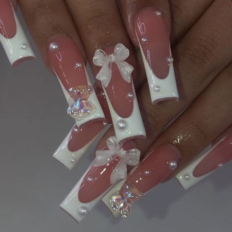 Fake Nails White, Nagel Tips, Manicure Tips, Nails Set, Fake Nails With Glue, Jelly Nails, Nail Supplies, Acrylic Nails Coffin, Square Acrylic Nails