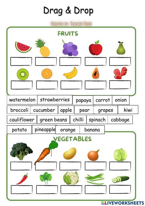 Fruit Or Vegetable Worksheet, Fruit Vegetables Worksheet, Fruits And Vegetables Worksheet For Kids, Vegetables Worksheets For Kids, Fruits And Vegetables Worksheet, Fruits And Vegetables Activities, Vegetables Activities, Vegetable Activity For Kids, Vegetable Worksheet