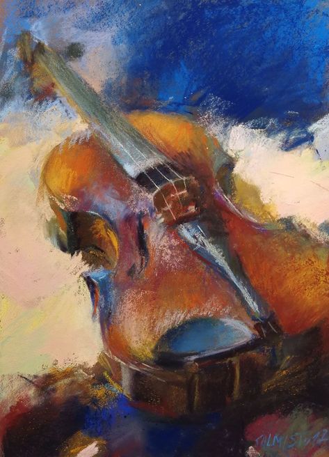 Violin Oil Painting, Chalk Pastel Painting Ideas, Soft Pastels Artwork, Chalk Pastel Drawing Ideas, Chalk Pastels Art Ideas, Soft Chalk Pastel Art, Chalk Pastel Painting, Chalk Pastel Ideas, Painting With Chalk Pastels