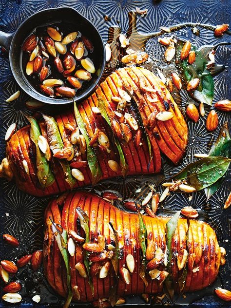 Photography: Con Poulos Hasselback Pumpkin, Hasselback Butternut Squash, Side Vegetables, Magical Food, Donna Hay Recipes, Vegetarian Mains, Christmas Recipes Easy, Aussie Christmas, Dinner Side