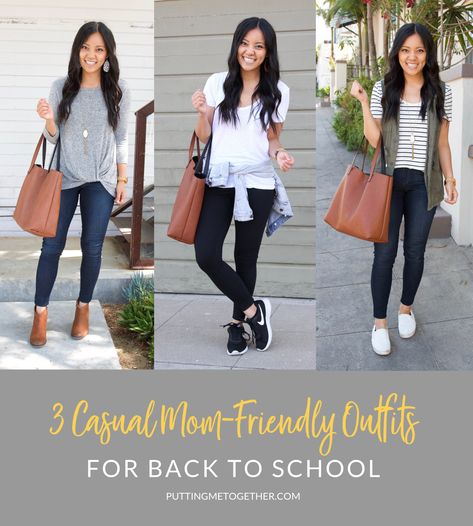 Mom Friendly Outfits, Summer Mom Outfits, Easy Mom Outfits, Outfit Ideas Mom, Outfits For Back To School, Plus Size Mom, Cute Mom Outfits, Mom Outfit Ideas, Minimalist Mom