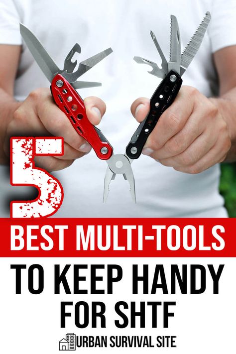 In a survival scenario, having the right multi-tool can make all the difference. Check out our list of the top 5 multi-tools to keep handy. Kids Survival Skills, Best Multi Tool, Prepper Gear, Emergency Preparedness Kit, Emergency Preparation, Multi Tools, Survival Shelter, Urban Survival, Prepper Survival