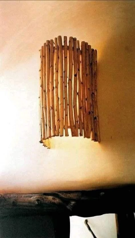 50 DIY Decor Projects for Your Home and Garden Made from Branches Wooden Lamps Design, Diy Luminaire, Bamboo Diy, Wood Lamp Design, Wooden Lamps, Bamboo Decor, Bamboo Lamp, Lampshade Designs, Bamboo Crafts