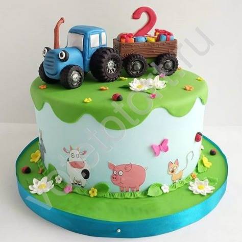 Goat Birthday Party, Rođendanske Torte, Goat Birthday, Tractor Birthday Cakes, Farm Birthday Cakes, Truck Birthday Cakes, Tractor Cake, Chocolate Cake Designs, Tractor Party