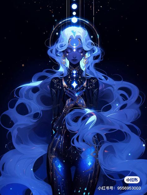 Planets Art, Magic Design, Celestial Art, Goddess Art, Dreamy Art, The Villain, White Hair, Fantasy Character Design, Pretty Art