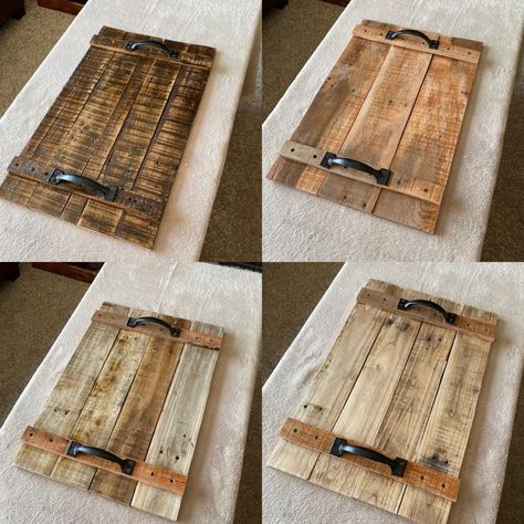 Reclaimed Wood Tray, Barn Wood Projects, Barn Wood Crafts, Wood Projects That Sell, Reclaimed Wood Projects, Diy Wooden Projects, Wooden Pallet Projects, Ottoman Tray, Easy Wood Projects