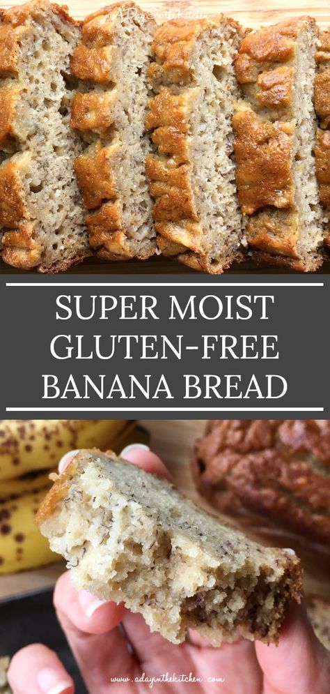 Gluten Free Quick Bread, Super Moist Banana Bread, Pan Sin Gluten, Gluten Free Banana Bread, Moist Banana Bread, Breakfast And Brunch, Gluten Free Banana, Gluten Free Dairy Free Recipes, Gluten Free Sweets