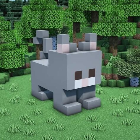 Minecraft Cat Statue, Minecraft Park, Minecraft Dogs, Minecraft Hacks, Minecraft Statues, Mc Builds, Minecraft Structures, Minecraft House Plans, Easy Minecraft Houses