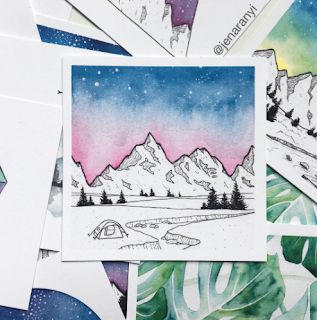 Cassie Stephens: In the Art Room: Jen Aranyi Inspired Landscapes Jen Aranyi, Winter Art Lesson, Cassie Stephens, School Art Projects, Winter Art, Elementary Art, Art Club, Teaching Art, Art Inspiration Drawing