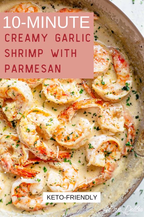 Creamy Garlic Shrimp Recipe, Creamy Garlic Shrimp, Shrimp Recipes Healthy, Shrimp Dinner, Shrimp And Grits, Shrimp Recipes For Dinner, Shrimp Recipes Easy, Easy Shrimp, Shrimp Dishes