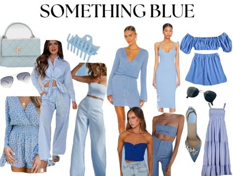 Something Blue Bridal Shower Outfit, Blue Outfits Bachelorette Party, Blue Bachelorette Outfit, Bachelorette Boat Party Outfit, Something Blue Bachelorette Party Outfit, Wedding Shower Outfit, Boat Party Outfit, Blue Boat, Something Blue Bridal