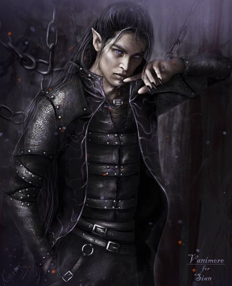 Male changeling rogue for DnD Pathfinder character inspiration portrait Studded Leather Armor, Portrait Male, Male Elf, Elf Characters, Elves Fantasy, Elf Art, High Elf, Dungeons And Dragons Characters, Dark Elf