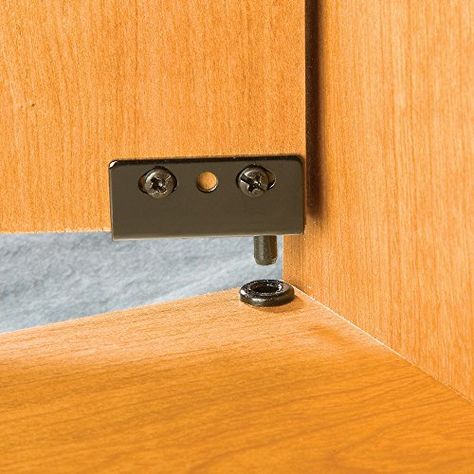 Black Simplex Concealed Hinges, pair  Hinge is 40mm wide x 17mm high x 16mm deep.  Requires 8.5mm (approximately 11/32'') drill bit (not included).  Includes two screws.  Slots in plate allow side-to-side adjustability  Sold in pairs. Concealed Door Hinges, Kitchen Cabinets Hinges, Diy Coat, Hidden Hinges, Furniture Hinges, Hinges For Cabinets, Cabinet Hinges, Rockler Woodworking, Concealed Hinges