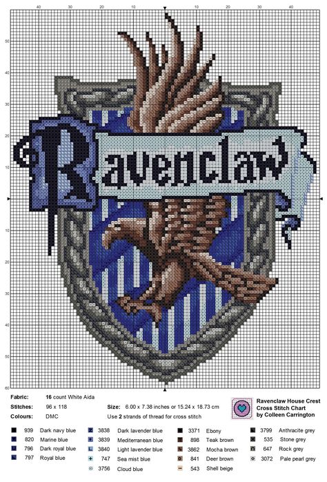 Ravenclaw pattern Hogwarts Crest Pixel Art, Ravenclaw Knitting Pattern, Ravenclaw Cross Stitch, Ravenclaw Crochet, Charts Design, Harry Potter Cross Stitch Pattern, Cross Stitch Harry Potter, Raven Claw, Cer Nocturn