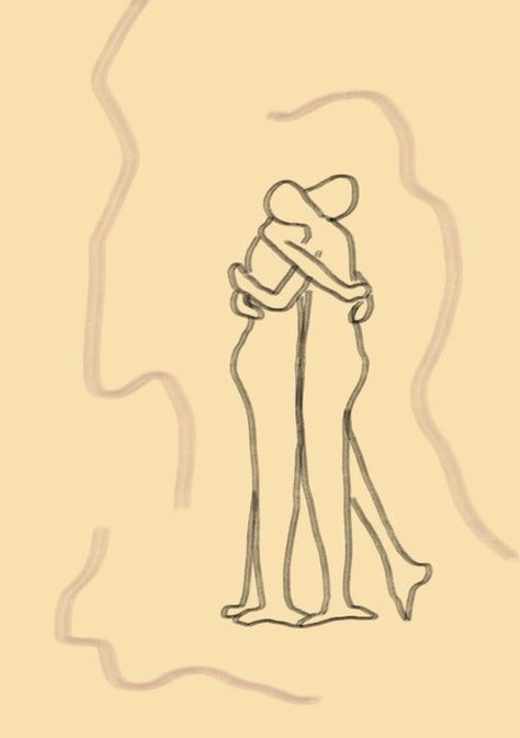 How Hugs Feel, All Of You, Pictures That Represent Love, My Comfort Person Aesthetic, Hug Aesthetic Drawing, Drawing Of People Hugging, Feeling Loved Aesthetic, What It Feels Like To Be In Love Art, Simple Hugging Drawing