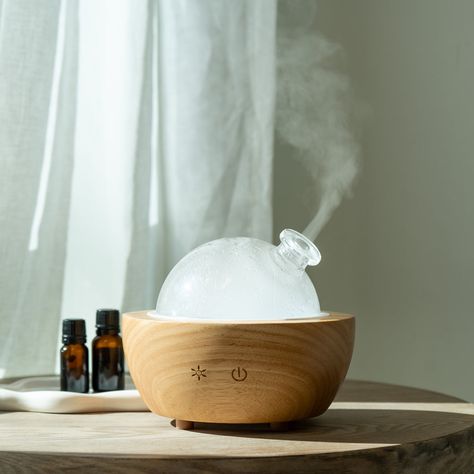 Essential Oil Diffusers Collection | Aromatherapy By Kumi – Kumi Oils Essential Oil Diffuser Aesthetic, Glass Oil Diffuser, Space Watch, Essential Oil Case, Aesthetic Natural, Orange Dream, Light Feature, Church Nursery, Lemon Eucalyptus