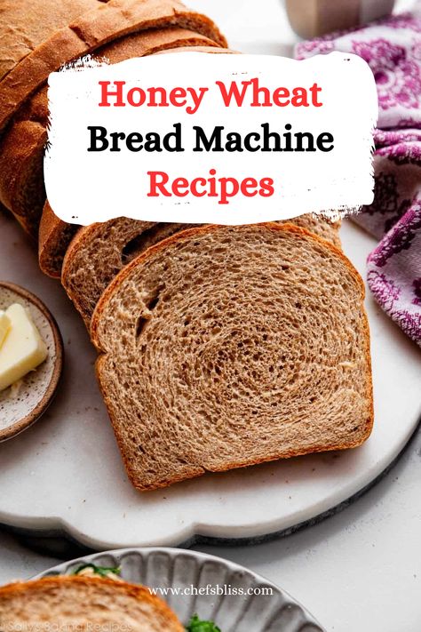 15+ Delicious Honey Wheat Bread Machine Recipes to Try Now! Honey Wheat Bread Machine, Wheat Bread Machine Recipes, Whole Wheat Bread Machine, Bread Machine Wheat Bread Recipe, Fried Bread Recipe, Rye Bread Recipes, Honey Wheat Bread, Banana Nut Bread Recipe, Nut Bread Recipe