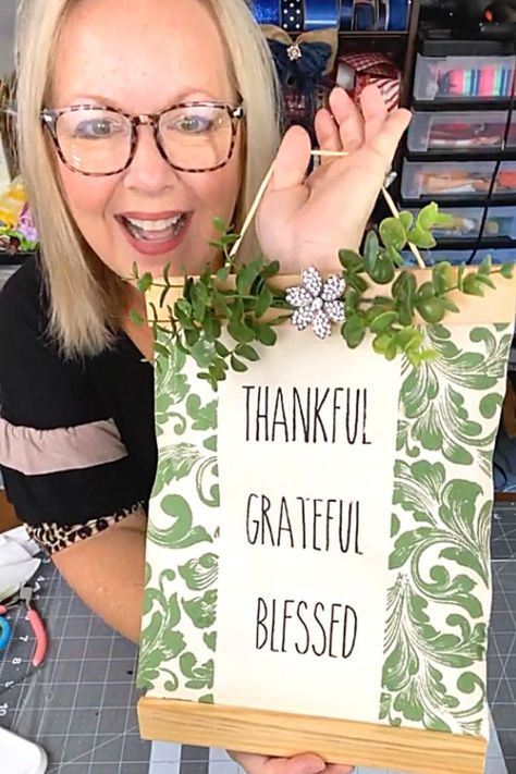 thankful grateful blessed stencil reverse canvas Easy Wall Stencil, Homemade Stencils, Magnolia Design Co, Accent Wall Stencil, Homemade Bows, Start A Business From Home, Easy Wreaths, Fancy Bows, Magnolia Design