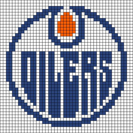 Alpha pattern #12708 | BraceletBook Edmonton Oilers Beaded Earrings, Hockey Crochet Patterns Free, Sports Ideas, Edmonton Oilers Hockey, Oilers Hockey, Edmonton Canada, Crochet Shrug Pattern, Shrug Pattern, Bead Embroidery Tutorial