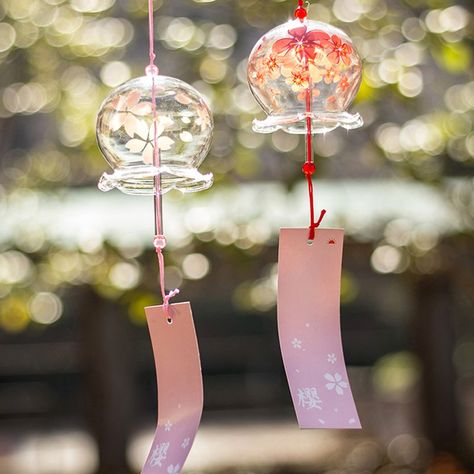 Japanese Wind Chimes, Fairy Food, Japanese Countryside, Coconut Dream, Arte Do Kawaii, Cute Furniture, Glass Wind Chimes, Creative Bedroom, Aesthetic Japan