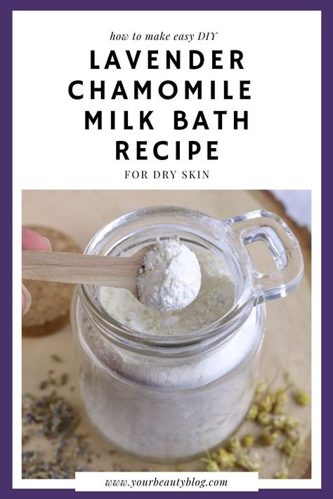 Milk Bath Diy, Bath Ingredients, Milk Bath Recipe, Dried Chamomile, Milk Baths, Bath Soak Recipe, Bath Diy, Homemade Milk, Milk Bath Soak