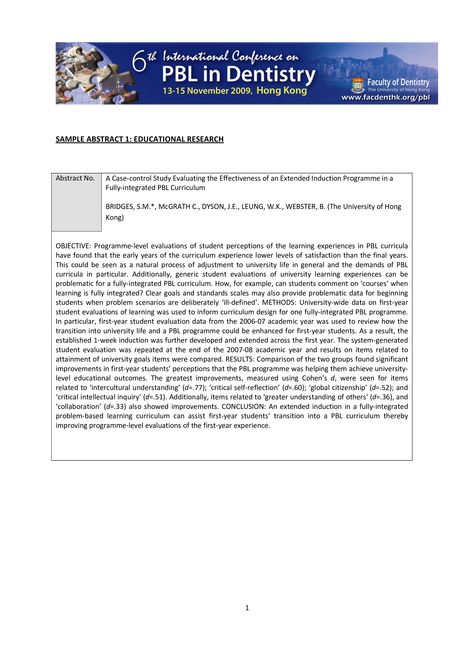 Research Template, Research Abstract, To Create, Education