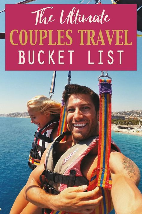 Couples Travel Bucket List | I love the idea of solo travel, but planning trips with your significant other is fun too! Vacation Ideas For Couples, Couples List, Friend Travel, Planning Trips, Couples Travel, Honeymoon Ideas, Couple Travel, Southern Bride, Bride Magazine