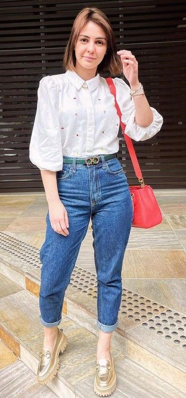 Tshirt Jeans Outfit Casual Women, Smart Casual Work Outfit Women, Office Outfits Women Casual, Casual Oufits, Outfits Nyc, Job Clothes, Outfits Con Jeans, Looks Jeans, Smart Casual Work Outfit