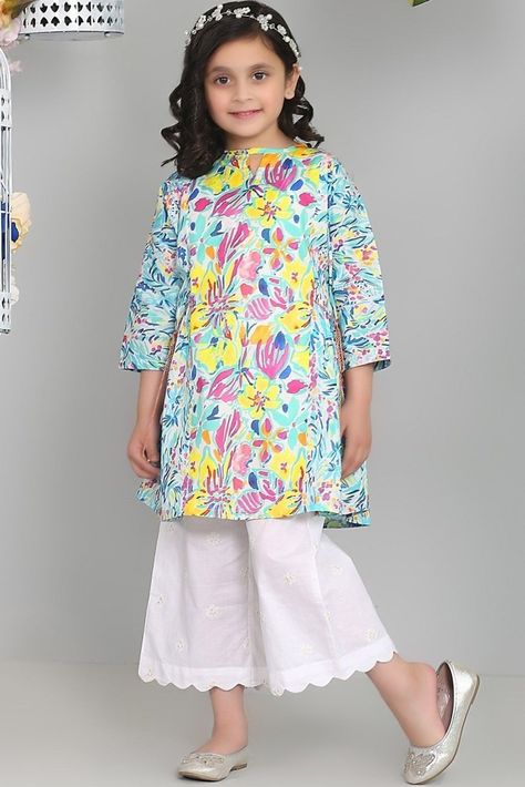 Kids Plazo Dress, Pakistani Kids Dresses, Celana Fashion, Girls Dresses Sewing, Kids Frocks Design, Kids Dress Wear, Kids Dress Patterns