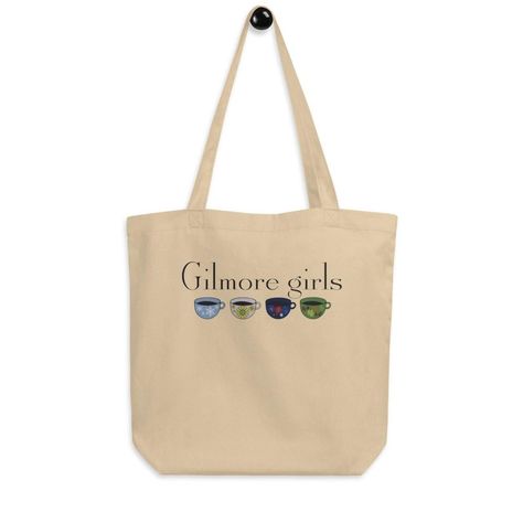 < Gilmore Girls > inspired fall tote bag ☕️ Free... - Depop Lorelai Gilmore Bags, Gilmore Girls Cross Stitch, Gilmore Girls Tote Bag, Gilmore Girls Blanket, Gilmore Girls Coffee Mug, Diy Tote Bag Design, Gilmore Girl, Fall Tote Bag, Fall Tote