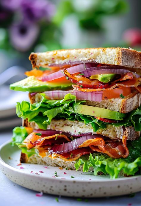 Learn How to Cook Vegan Blt Sandwich Recipe For Free | Recipes You'll Love, Made Easy! Vegetarian Blt Sandwiches, Vegetarian Blt, Gourmet Blt, Perfect Blt Sandwich, Blt Sandwich Recipes, Blt Sandwiches, Perfect Blt, Vegan Blt, Vegan Blt Sandwich