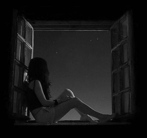 talking to the moon... The Window, Night Sky, A Woman, Wattpad, Stars