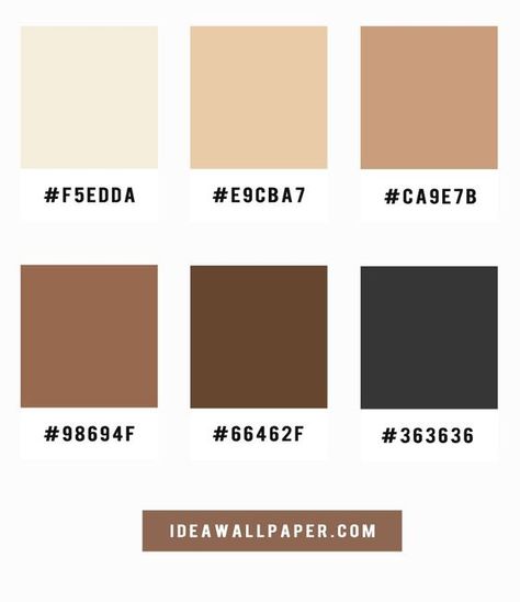 Vanilla Latte Color Palette, Coffee Color Scheme, Latte Color Palette, Palette Living Room, Pretty Color Palette, Nude Color Palette, Palette Blue, Color Palette Living Room, Pantone Colour Palettes