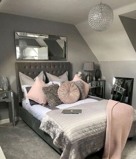 Stylish Master Bedrooms, Pink Bedroom Design, Luxury Room Bedroom, Classy Bedroom, Minimalist Bedroom Design, Dream Apartment Decor, Future Apartment Decor, Bedroom Design Ideas, Redecorate Bedroom