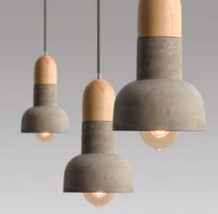 A combination of a handmade natural clay body coupled with either a metal or wooden holder, the VELUCA Cement Pendant... Pendant Light Bedroom, Scandinavian Pendant Light, Industrial Style Pendant Lights, Loose Furniture, Cement Pendant Light, Wooden Pendant Lighting, Dining Room Light Fixtures, Light Bedroom, Natural Clay