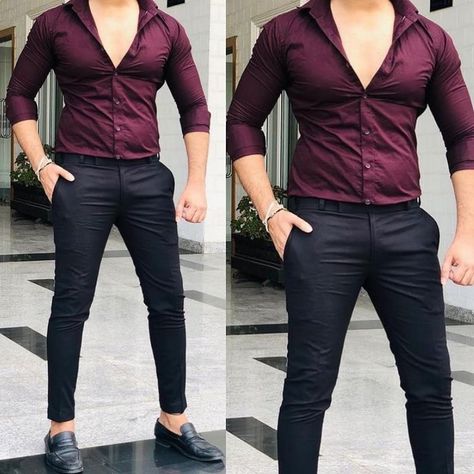 Full Formal Dress For Men, Paint Shirt Men Formal Combination, Full Black Formal Dress Men, Black Pent Shirt Men, Wine Outfit Men, Wine Shirt Outfit Men, Pent Shirt Men Formal Combination, Shirt Colour Combination, Pent Shirt Men