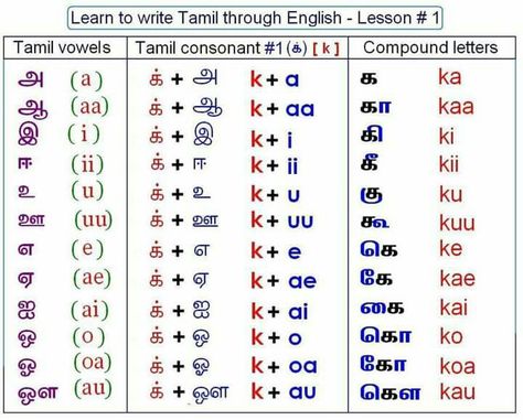 01 Letter Writing For Kids, Tamil Letters, Tamil Learning, Learn Tamil, Phonics Sounds Chart, Tamil Typography, Typing Lessons, Daily Use Words, English Collocations