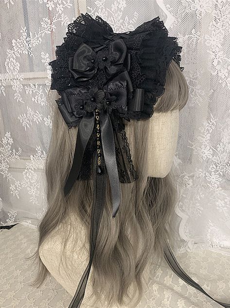 This price is for a hairband only. Lolita Accessories:Hairband Lace Hairband, Dark Kawaii, Victorian Accessories, Gothic Hairstyles, Goth Accessories, Lace Accessories, Cosplay Tutorial, Vintage Gothic, Head Accessories