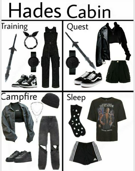 Percy Jackson Aesthetic Outfits, Pjo Inspired Outfits, Percy Jackson Outfit Aesthetic, Percy Jackson Outfit Ideas, Nico Di Angelo Inspired Outfits, Camp Half Blood Outfits, Percy Jackson Inspired Outfits, Percy Jackson Clothes, Cabin 13 Hades