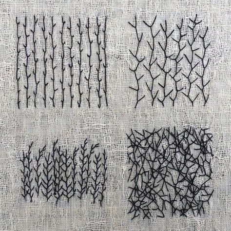 Japanese Slow Stitching, Slow Stitching Textile Art Tutorial, Slow Stitch Quilt, Slow Embroidery, Slow Stitching Textile Art, Dropcloth Samplers, Japanese Embroidery Patterns, Slow Stitching Projects, Shelley Rhodes