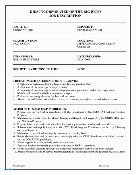 Job Analysis, Sample Resume Format, Job Description Template, No Experience Jobs, Jobs For Teachers, Service Jobs, Resume Skills, Nursing Jobs, Resume Format