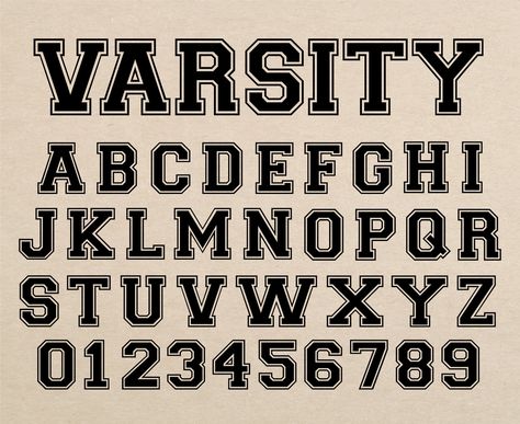 Looking for the best varsity fonts for your next project? We've rounded up 10 of our favorites, perfect for creating stylish logos, posters, and more. #varsityfonts #fonts#Varsity_Lettering_Font #Los_Angeles #Varsity_Letter_Alphabet #Varsity_Font_Alphabet Varsity Lettering Font, Varsity Font Alphabet, Senior In Different Fonts, Varsity Letter Ideas, Collegiate Typography, Cool Cursive Fonts, Letterman Font, Font Aesthetic, Collegiate Font