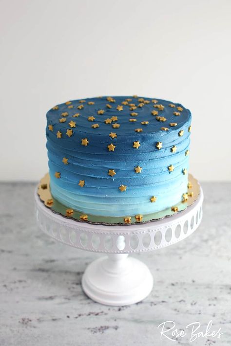 Easy Cakes For Beginners, Creative Cakes Easy, First Birthday Space Cake, Simple Cute Cake Designs, Cute Simple Cake Designs, Cake Designs For Beginners, Cake For Birthday Boy, Cute Simple Cakes, Cake Designs Easy