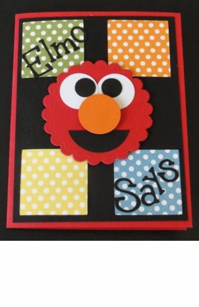 Elmo Kids Punch, Making Cards, Punch Art, Punch Cards, Stamp Art, Party Stuff, Bday Ideas, Paper Crafts Cards, Scrapbooking Ideas