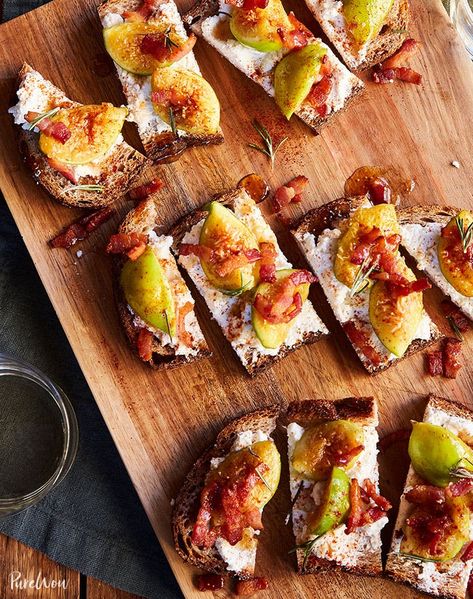 Figs Are in Season and Here’s What to Make with Them #purewow #food #sidedish #easter #dessert #dinner #fruit #recipe #tartine Holiday Finger Foods, Holiday Appetizers Christmas, Fruit Recipe, Christmas Appetizers Party, Fall Appetizers, Make Ahead Appetizers, Appetizers For A Crowd, Fig Recipes, Finger Foods Easy