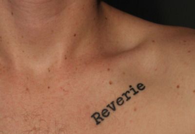 Reverie: /rev-uh-ree/  (n). 1. A state of being pleasantly lost in one’s thoughts; a daydream. Reverie Tattoo, State Of Being, Skin Art, Piercing Tattoo, First Tattoo, Neck Tattoo, Get A Tattoo, Love Tattoos, Tattoo You