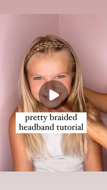 Easy Braid Headband, Hairstyle For Back To School, Braided Headband Tutorial, Braid Headband Tutorial, Braid Inspiration, Headband Tutorial, Half Updo, Great Hairstyles, Easy Braids